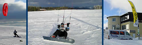 Snow-Kiting in der Rhoen!